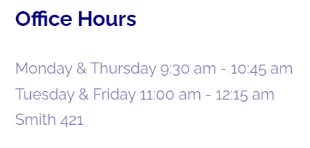 office hours from syllabus